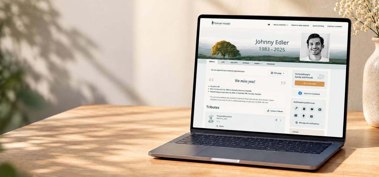 ForeverMissed features and facts: a guide to online memorial websites